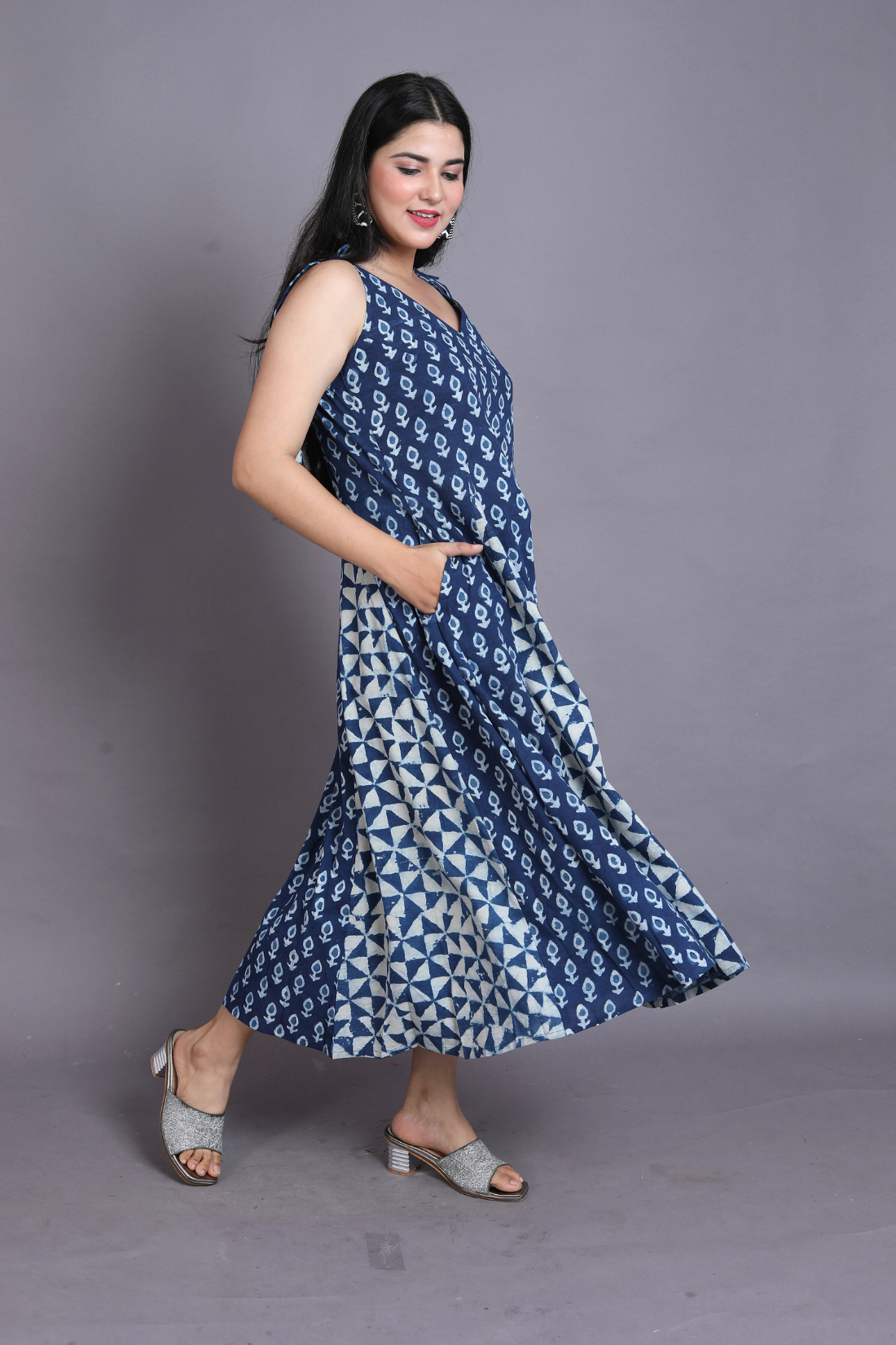 DABU COTTON PRINTED DRESS