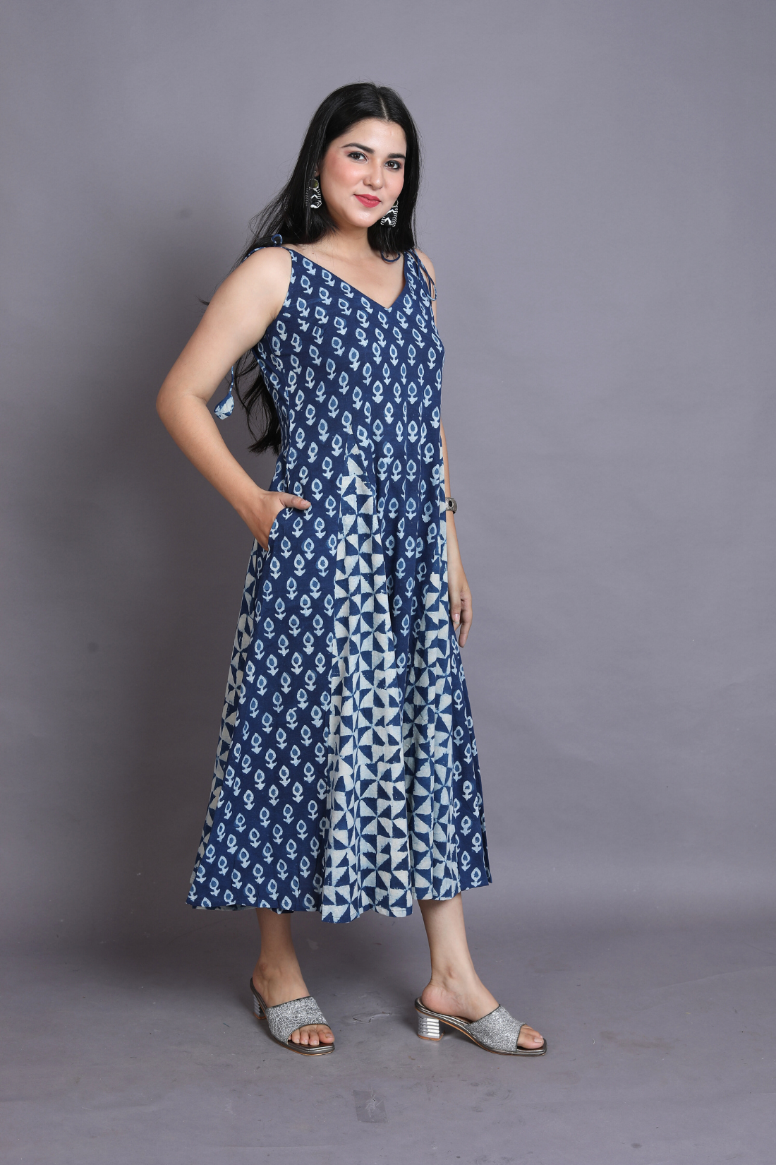 DABU COTTON PRINTED DRESS